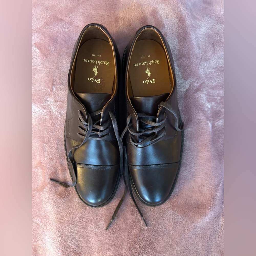 Polo By Ralph Lauren Men's Dark Brown Oxfords